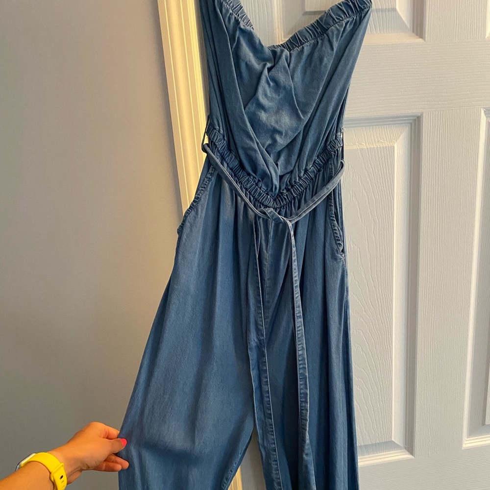 Forever21 Jean Long Romper
